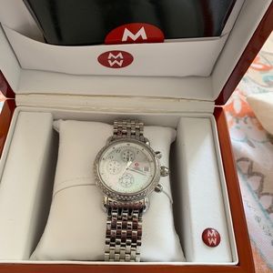 Michelle Art Deco diamond chronograph watch